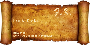 Fenk Kada névjegykártya